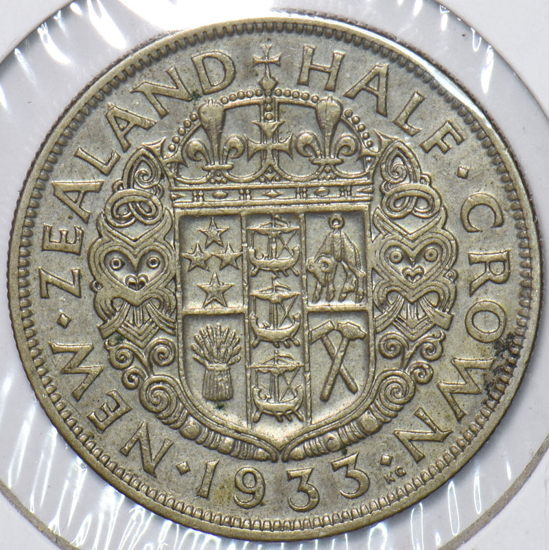New Zealand 1933 1/2 Crown 195210 combine shipping
