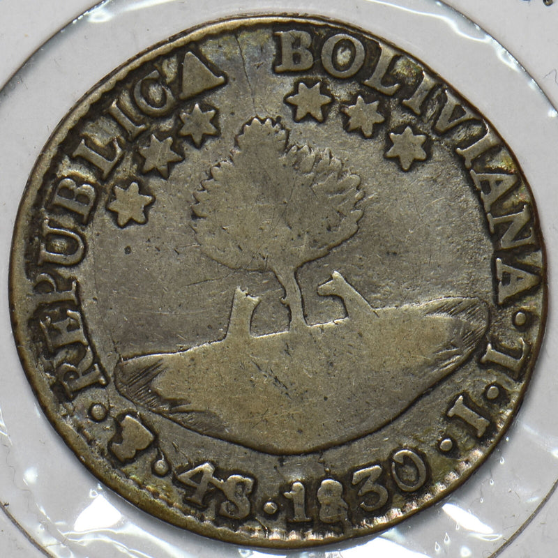 Bolivia 1830 4 Soles Llama animal 297262 combine shipping