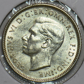Australia 1942 D 6 Pence Kangaroo animal Emu 195681 combine shipping