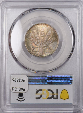 Uruguay 1930 20 Centesimos PCGS MS 66 PC1396 combine shipping