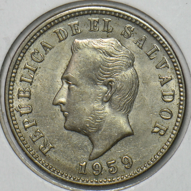 El Salvador 1959 5 Centavos 297003 combine shipping
