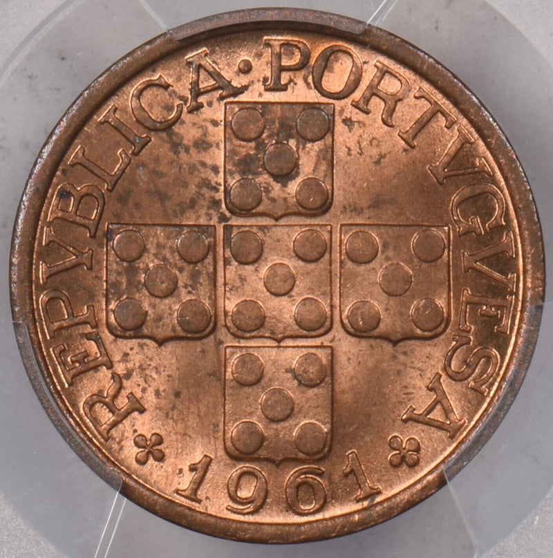 Portugal 1961 20 Centavos PCGS MS 63 RED PI0216 combine shipping