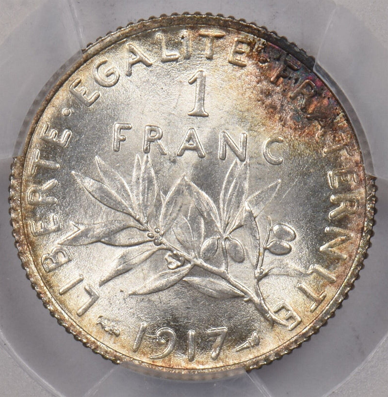 France 1917 Franc PCGS MS 64 Gad-467 F-217 PC1468 combine shipping