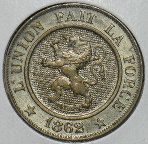 Belgium 1862 10 Centimes Lion animal 491198 combine shipping