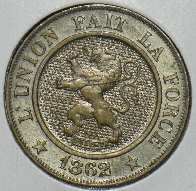 Belgium 1862 10 Centimes Lion animal 491198 combine shipping