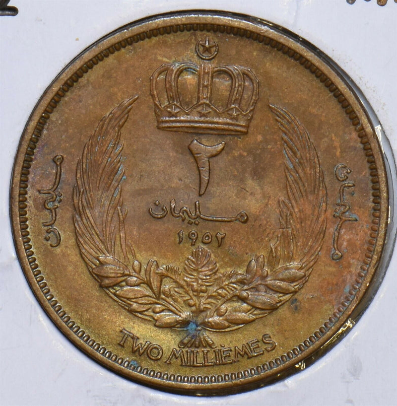 Libya 1952 AH 1372 2 Milliemes 196611 combine shipping