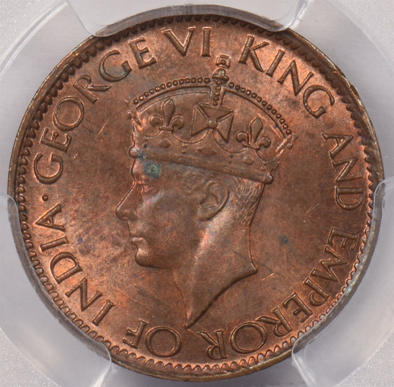 Ceylon 1943 Cent PCGS MS 64 RED BROWN PI0082 combine shipping