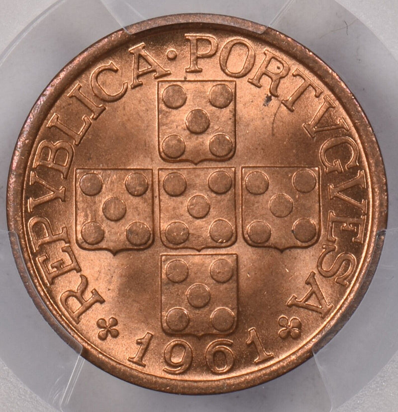 Portugal 1961 20 Centavos PCGS MS 64 RED PI0215 combine shipping