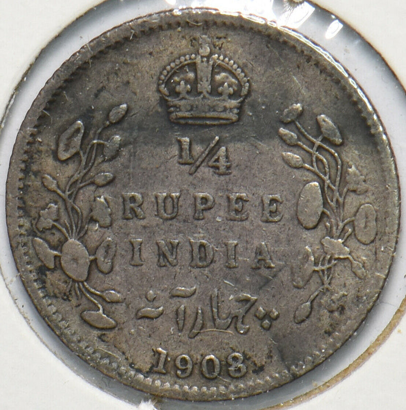 British India 1908 1/4 Rupee 193006 combine shipping