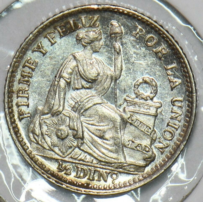 Peru 1910 1/2 Dinero 296830 combine shipping