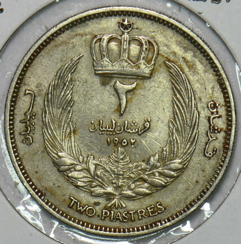 Libya 1952 AH 1372 2 Piastres 196638 combine shipping