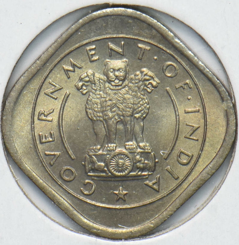 Republic India 1950 1/2 Anna Lion animal Bull 293382 combine shipping
