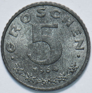 Austria 1964 5 Groschen Eagle animal 293353 combine shipping