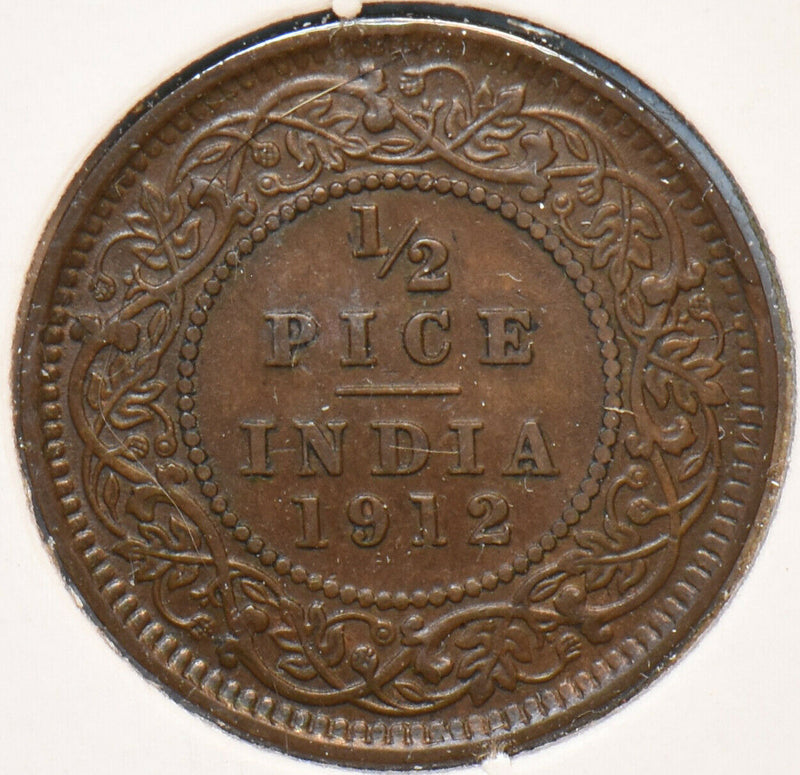 British India 1912 C 1/2 Pice 902370 combine shipping