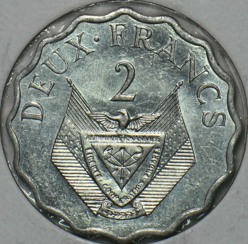 Rwanda 1970 2 Francs FAO 195956 combine shipping