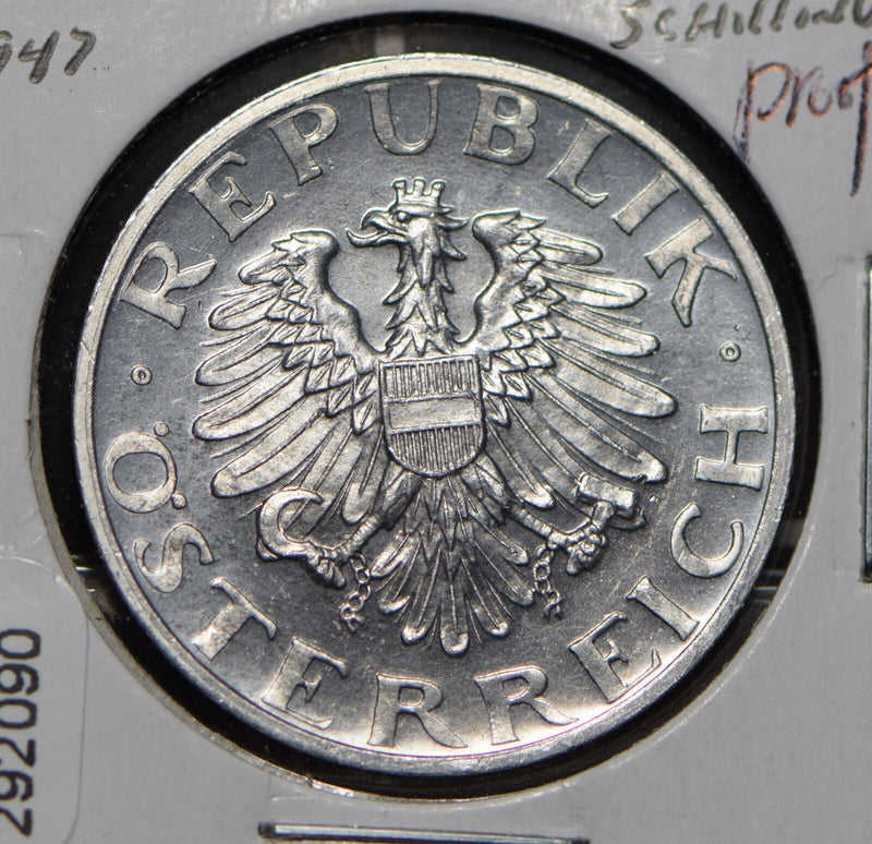 Austria 1947 2 Schilling Eagle animal  292090 combine shipping