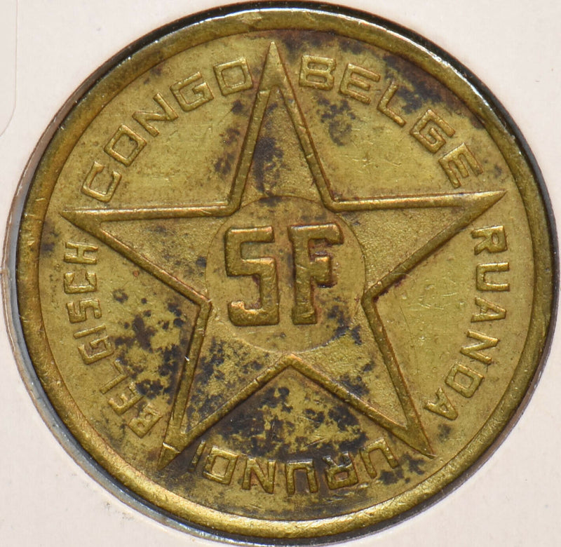 Belgian Congo 1952 5 Francs 195226 combine shipping