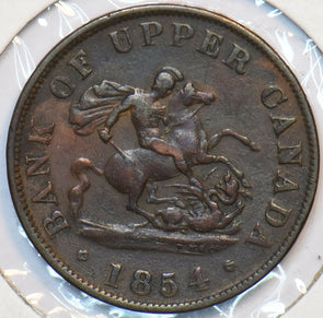 Canada 1854 1/2 Penny Horse animal Dragon Bank Token 296504 combine shipping