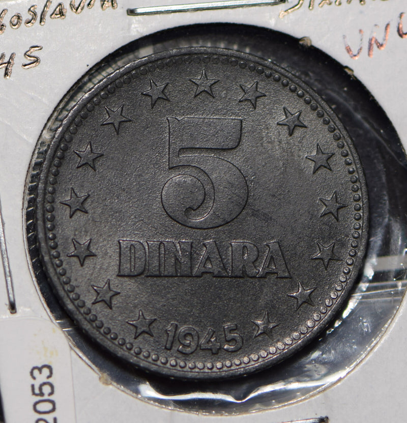 Yugoslavia 1945 5 Dinara  292053 combine shipping