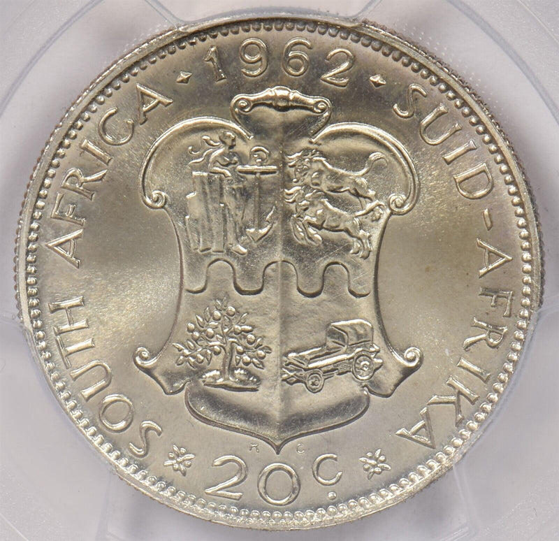 South Africa 1962 20 Cents PCGS PR 68 PI0208 combine shipping
