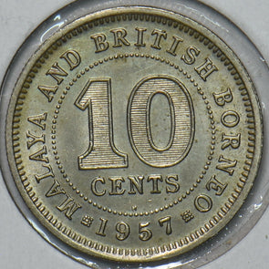 Malaya and British Borneo 1957 10 Cents 491156 combine shipping
