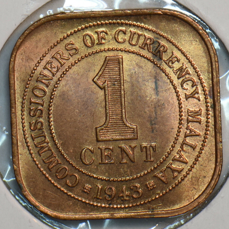 Malaya 1943 Cent 297064 combine shipping