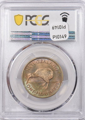 New Zealand 1963 Florin Kiwi Bird animal PCGS MS 65 PI0149 combine shipping