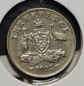 Australia 1922 3 Pence  901273 combine shipping