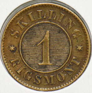Denmark 1856 Skilling Frederick VII 293234 combine shipping