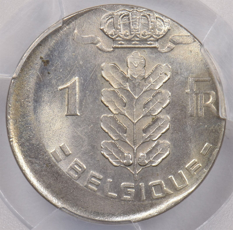 Belgium 1975 Franc PCGS MS 64 Mint Error Struck 15% Off-Center PI0088 combine sh