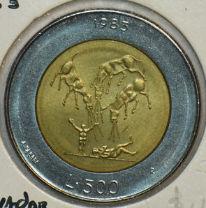 San Marino 1983 500 Lire Horse animal BU Threat of Nuclear War 196000 combine sh