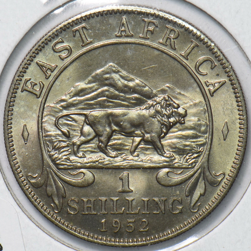 East Africa 1952 Shilling Lion animal 293968 combine shipping