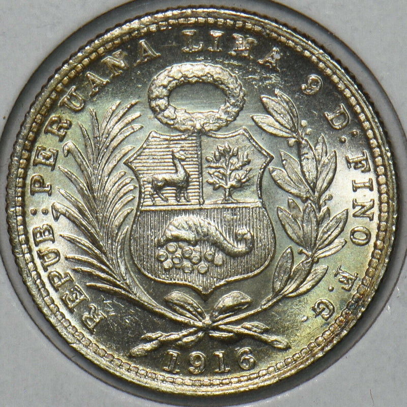 Peru 1916 1/5 Sol 491125 combine shipping