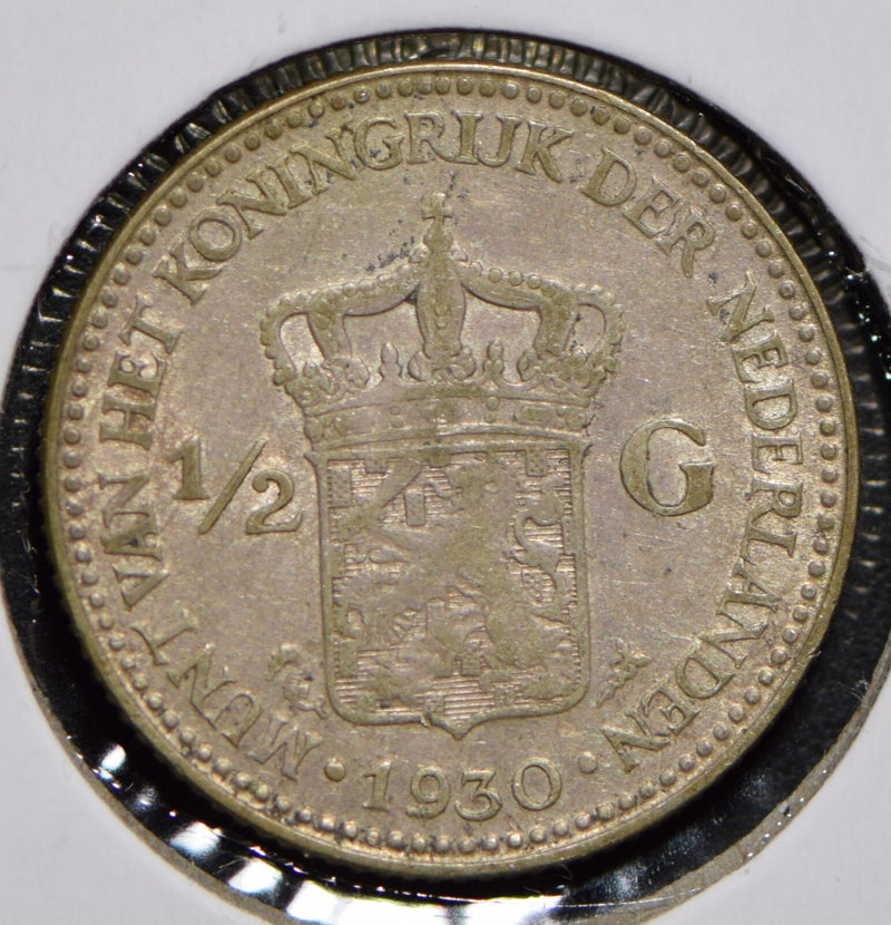 Netherlands 1930 1/2 Gulden  150210 combine shipping