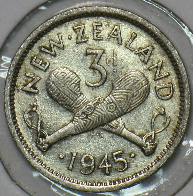New Zealand 1945 3 Pence 152409 combine shipping
