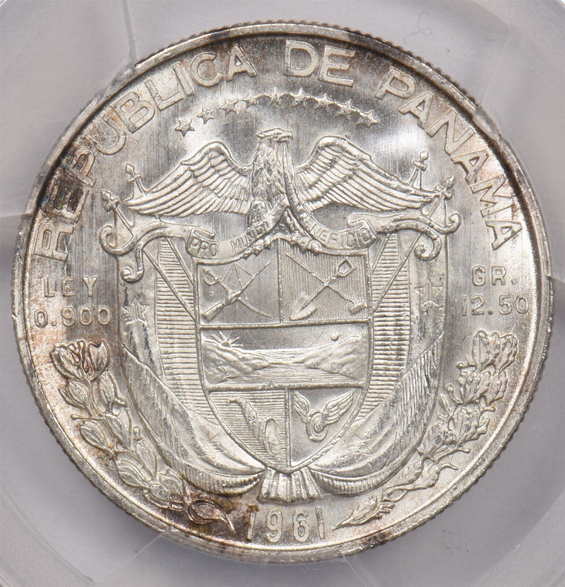Panama 1961 1/2 Balboa Eagle animal PCGS MS 63 PI0033 combine shipping