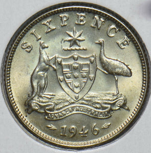 Australia 1946 6 Pence Kangaroo animal Ostrich Georgivs VI 293296 combine shippi