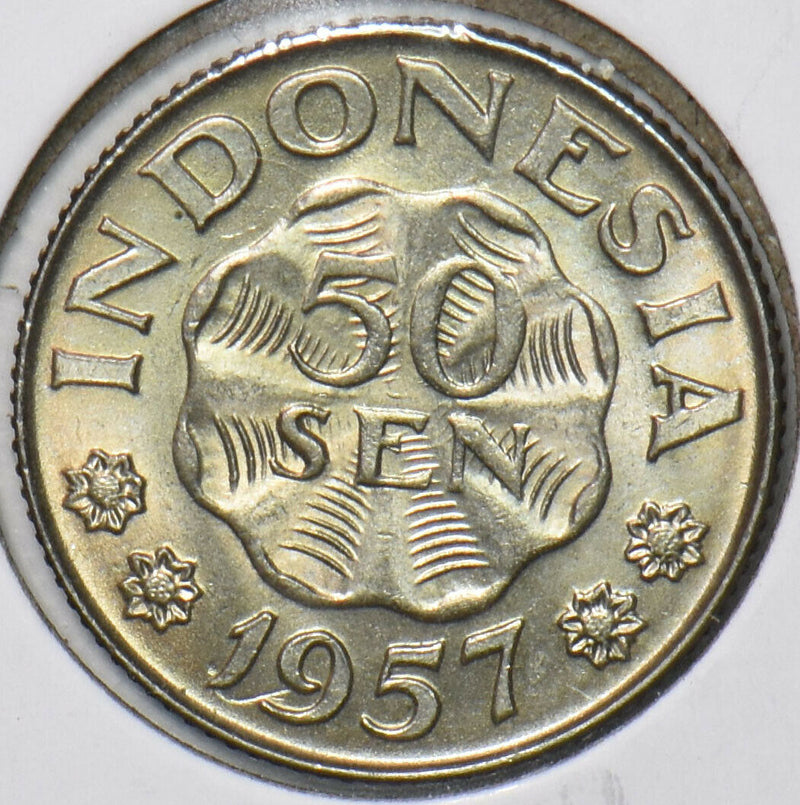 Indonesia 1957 50 Sen 195200 combine shipping