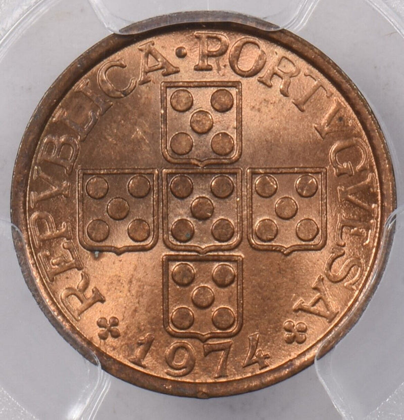 Portugal 1974 20 Centavos PCGS MS 64 RED BROWN PI0122 combine shipping
