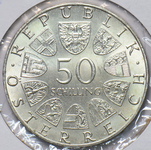 Austria 1978 KM 2937 50 Schilling UNC 293901 combine shipping
