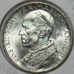 Vatican 1940 5 Lira Pope Pius XII 491140 combine shipping