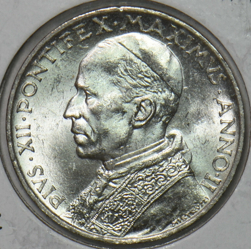 Vatican 1940 5 Lira Pope Pius XII 491140 combine shipping