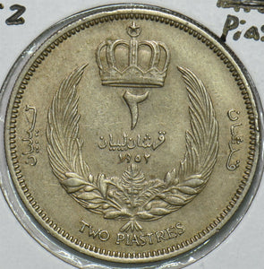 Libya 1952 AH 1371 2 Piastres 196691 combine shipping
