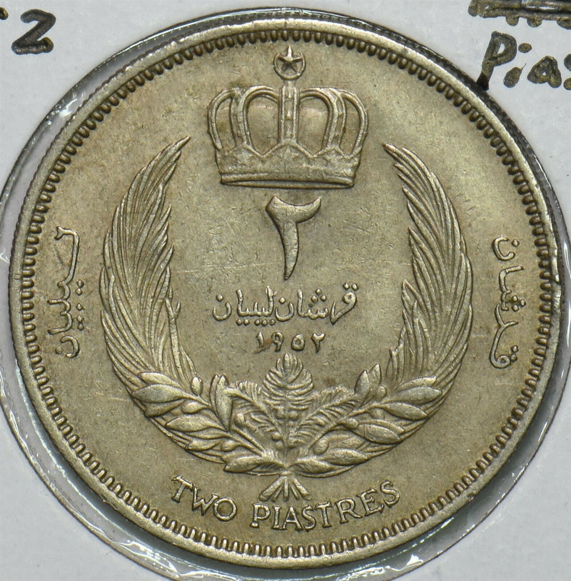 Libya 1952 AH 1371 2 Piastres 196691 combine shipping