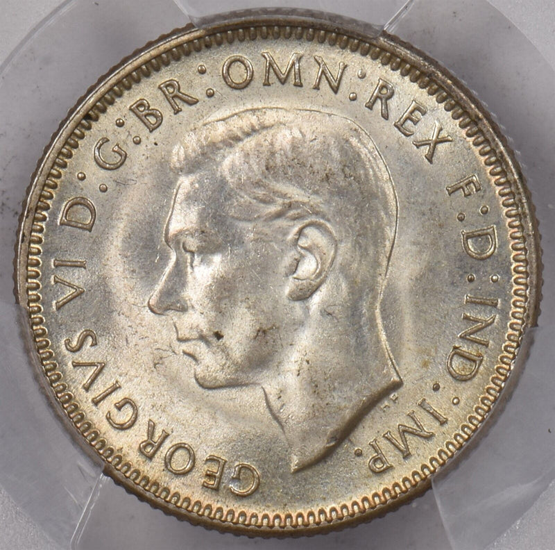 Australia 1944 S Shilling Ram animal PCGS MS 64 PI0220 combine shipping