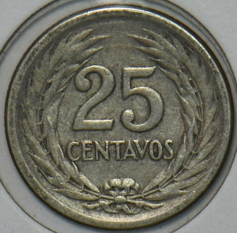 El Salvador 1953 25 Centavos 152069 combine shipping