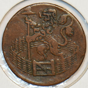 Netherlands 1780 Duit Lion animal Hollandia 297046 combine shipping