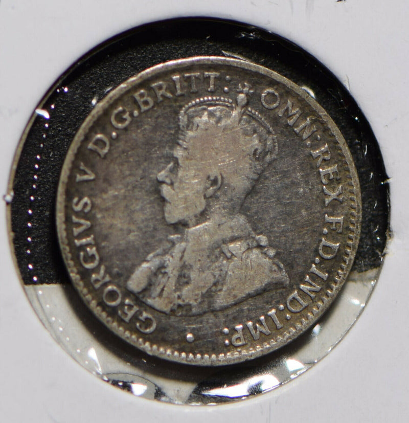 Australia 1922 3 Pence Kangaroo animal Emu  901271 combine shipping