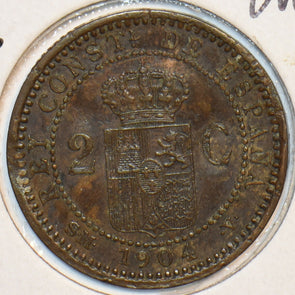 Spain 1904 S.M.V 2 Centimos 195842 combine shipping
