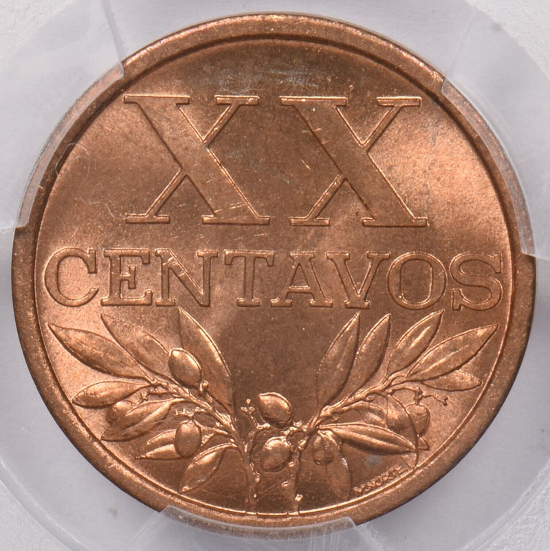 Portugal 1962 20 Centavos PCGS MS 65 RED PI0094 combine shipping